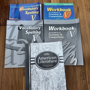 Abeka American Literature Vocabulary Grammar Teachers Guide Test Quiz Keys - Imagen 1 de 5