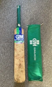 Mazza da cricket vintage Gunn Moore Cavalier retrò progetto anni 80 + custodia - Foto 1 di 5