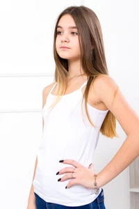 Girls' Basic Tank Top – Lightweight & Stretchy Material, Everyday Wear, Any s... - Picture 1 of 7