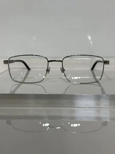 Gucci GG1801O 005 Silver w. Black Temples Metal Eyeglasses 56mm - Picture 1 of 7