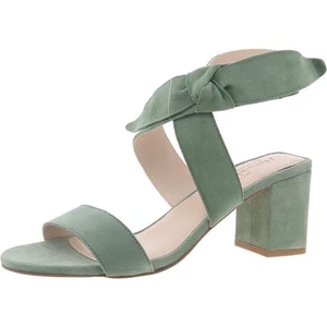 Journee Signature Womens Green Adjustable Block Heel 7 Medium (B,M) BHFO 4731 - Picture 1 of 2