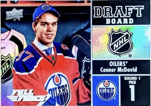 2015-16 Upper Deck Full Force Draft Board Connor McDavid ROOKIE #DB-CM Oilers NM - Picture 1 of 2