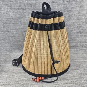 Baskets Of Cambodia Purse Bag Bucket Backpack Bag - Picture 1 of 12