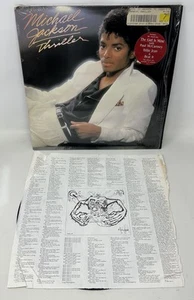 Michael Jackson Thriller 1982 Vinyl LP Epic AL 38112 W/ Hype Shrink No MJ Credit - Foto 1 di 17