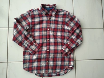 GAP KIDS Boys Size 10 (Size Large) Red &Blue Plaid Flannel Long Sleeved Shirt - Image 1 of 3