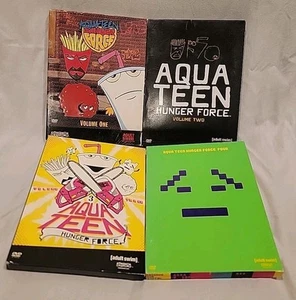 Aqua Teen Hunger Force Volumes 1-4 DVD 2 Disc Sets READ Missing Disc 1 Season 4 - Picture 1 of 13