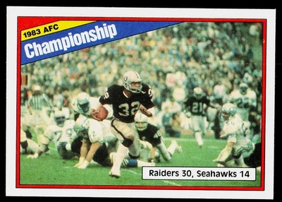 1983 AFC Championship, 1984 Topps, #7, , Raiders 30, Seahawks 14 - Image 1 of 2