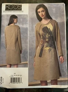 VESTIDO DE MODA 1459 DISEÑADOR DE ALTA COSTURA KOOS MISSES TALLA 16 18 20 22 24 UC - Imagen 1 de 2