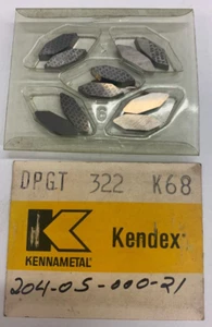 (10 PZ) Kennametal DPGT 322 grado: inserti in carburo K68 - Foto 1 di 4