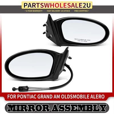 2x Espejo de ajuste manual no plegable para Olds Alero 02-04 Pontiac Grand Am 02-05 Foto 1 de 4