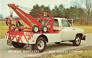 Indianapolis IN No-Mar Wrecker Service Tow Trucks Postcard - Picture 1 of 2