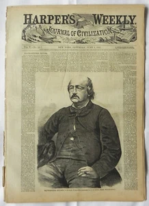 "Harper's Weekly" Magazine, June 1 1861, Full Issue 16 Pages, General Butler - Picture 1 of 11
