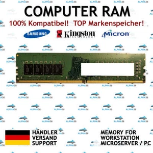 DDR4 Computer RAM UDIMM 4 8 16 32 GB PC4 2133 2400 2666 3200 MHz Desktop - Bild 1 von 2