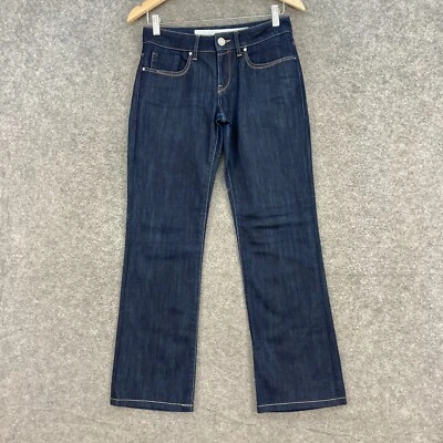 Pantalones de mezclilla para mujer Mavi talla 27 azul recto tiro bajo cremallera mezcla de algodón 40922 Foto 1 de 4