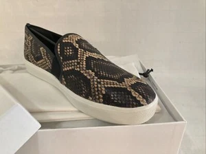 NIB Vince Blair-5 Snake-Effect Leather Slip-On Sneakers, Senegal Size 8.5 (NEW) - Picture 1 of 7
