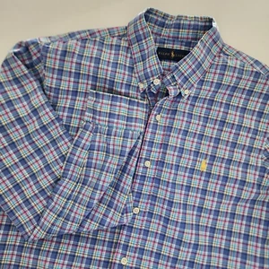 Ralph Lauren blau kariertes Langarm Hemd mit Knopfleiste Herren Gr. M - Bild 1 von 6