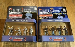 DieCastEliteCommandGeneralGrant&LeeCivilWarToySoldiersNIBBlueBoxCollectorsLot(2) - Picture 1 of 4