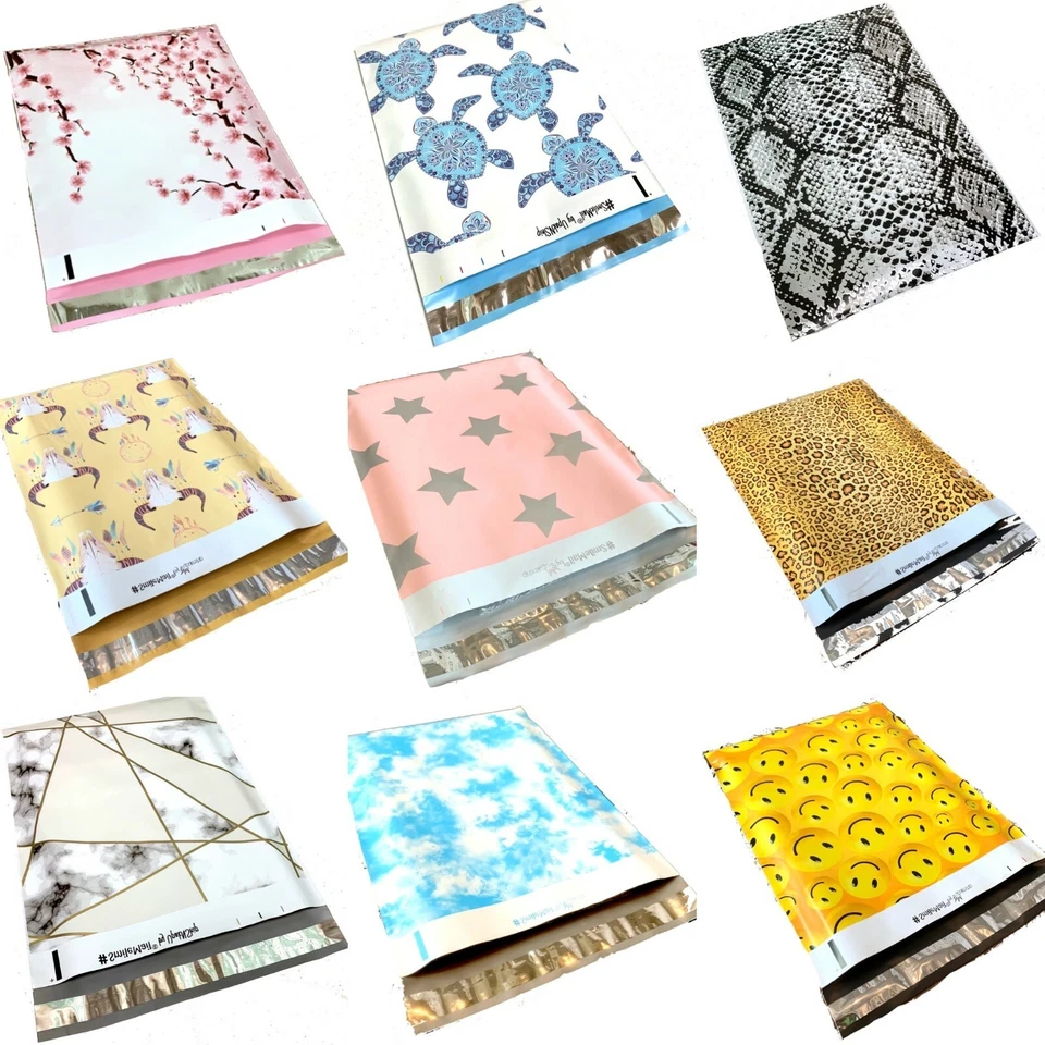 100 sobres de plástico de diseño de polietileno bolsas de envío personalizadas #SmileMail® Foto 1 de 1