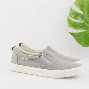 Taos Womens Rubber Soul Size 11 Gray Canvas Low Walking Shoe Slip On Sneaker - Picture 1 of 15