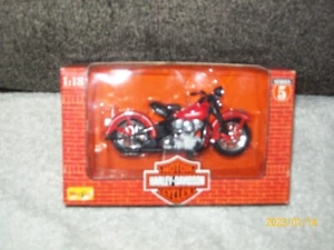 HARLEY-DAVIDSON "MAISTO", 1:18 SCALE, SERIES 5, 1948 FL PANHEAD CYCLE,NEW IN BOX - Picture 1 of 2