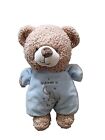 Little Me Plush Teddy Bear Blue Brown Rattle Welcome to the World Baby Toy Lovey