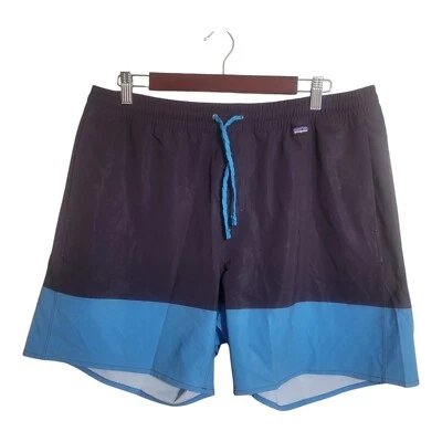 Pantalones Cortos Patagonia Hombres L Azul Hidropeak Tabla Playa Surf Resort Costero 6" Campamento Foto 1 de 4