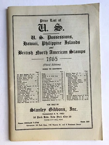 1965 Price List of U.S. Possessions & British North American Stamps. Reference - Picture 1 of 12