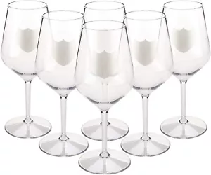 Copas de champán Dom Perignon vidrio plástico acrílico conjunto de 6 con logotipo dorado - Imagen 1 de 1