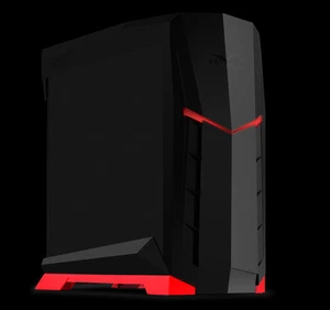 Silverstone SST-RVX01BR-W (black with red trim + window) MATX/ATX Compact Case - Picture 1 of 4
