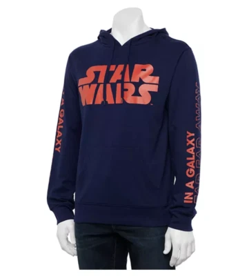 Sudadera con Capucha Pullover Estilo Logotipo Star Wars Para Hombre Pequeña S Retro Foto 1 de 2