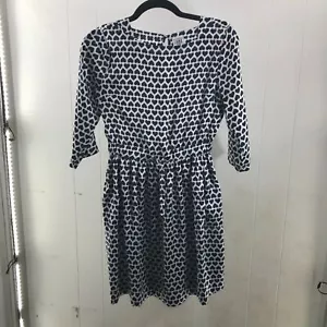 Crew Cuts blue heart satin fit & flair dress size girl's XL - Picture 1 of 5