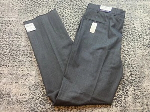 Boutons plissés à carreaux gris Glen neufs Jos A Bank taille 40 Reg sans ourlet - Photo 1/19