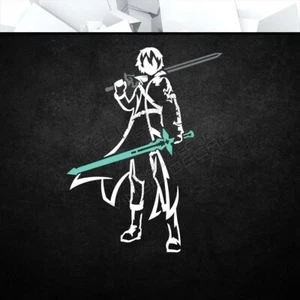 Calcomanía adhesiva de vinilo Kirito (anime coche portátil PC torre decoración) - Imagen 1 de 5