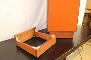 Two New 3 Inch High Solid Red Oak Speaker Stands - Red Oak Finish - Felt Pads - Picture 1 of 24
