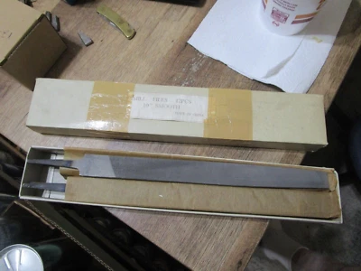12 NOS 10" Mill Smooth Cut Metal Files In BOX Good Quality Import Great Price - Image 1 of 4