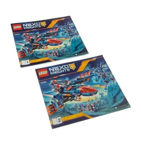 1x Lego Building Instructions Booklet 1+2 Nexo Knights Clay's Falcon Fighter Blaster 70351