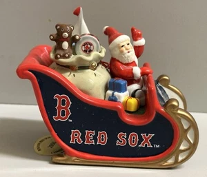2008 Boston Red Sox Danbury Mint Santa’s Christmas Sleigh Christmas Ornament - Picture 1 of 7