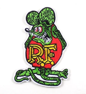 RAT FINK EMBROIDERED PATCH IRON/SEW ON 3-5/8''x 2-1/2" ED BIG DADDY ROTH HOT ROD - Bild 1 von 2