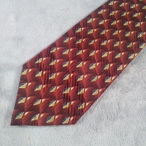 Robert Talbott Best Of Class Silk Tie Burgundy Geometric Pattern - Picture 1 of 7