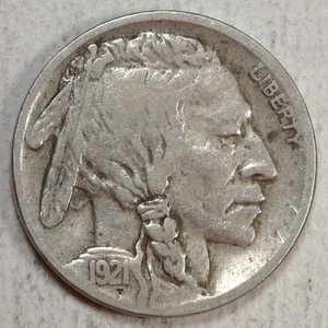 1921-S Buffalo Nickel, Semi Key Date, Choice Fine 0804-04 - Picture 1 of 4