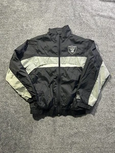 Las Vegas Raiders Jacke Youth Medium schwarz grau NFL Football Reebok Windbreaker - Bild 1 von 7