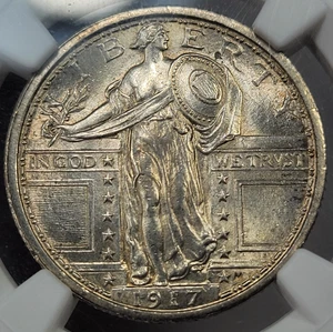 1917 25c Standing Liberty Quarter Type 1 NGC MS64 FH Full Head Nice *K166 - Picture 1 of 7