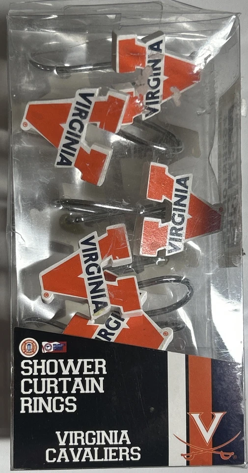 Anillos de cortina de ducha NCAA Virginia Cavaliers 12 ganchos Northwest Collegiate Foto 1 de 1