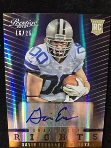 2013 Prestige Draft Picks Rights Autographs #14 Gavin Escobar/25 - Picture 1 of 2