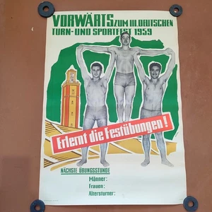 Gymnastics and sports festival 1959 Original poster gay interest - Picture 1 of 4