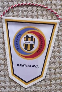 Bandiera pennant Slovnaft of Bratislava raffineria di petrolio petrolchimico benzina - Foto 1 di 2