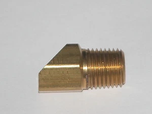 1/4" pipe 5/16" Inverted flare 45 degree brass fittings. Lot of 10 - Picture 1 of 2