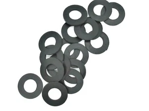 5/8" ID x 1 1/4" OD x 1/16" Black Rubber Flat Washers Various Package Sizes - Picture 1 of 4