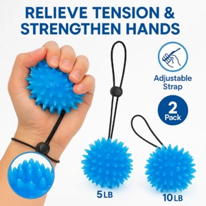 Hand Therapy Balls Set for Grip Strength, Squeeze Exercise, Hand Recovery 2 Pack - Picture 1 of 8