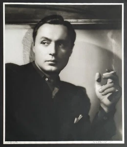 George Hurrell Firmado Edición Limitada - Charles Boyer, 20"x24" Gelatina Plata... - Imagen 1 de 3